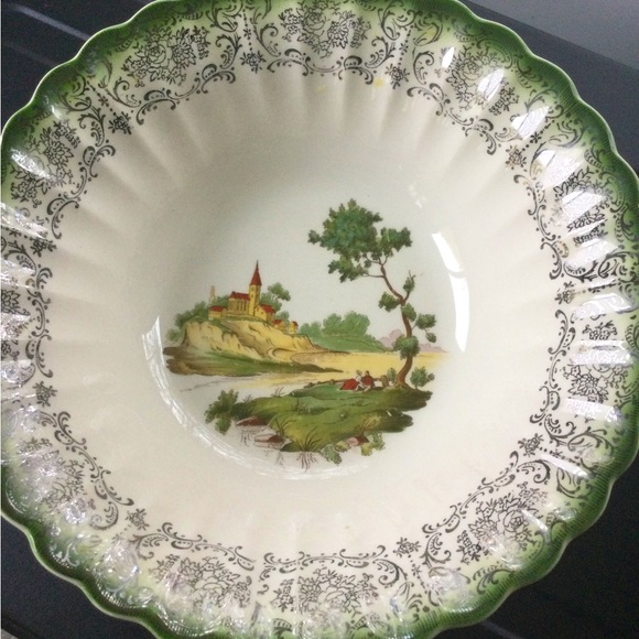 Beautiful vintage American Limoges bowl, Platinum French Chateau, warranted PLAD - Picture 3 of 7